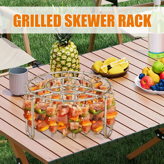 🔥 Spieshouder voor de heteluchtfriteuse – Roestvrijstalen verticale kebabhouder voor heteluchtfriteuses, ovens en zelfgemaakte BBQ-snacks🍢