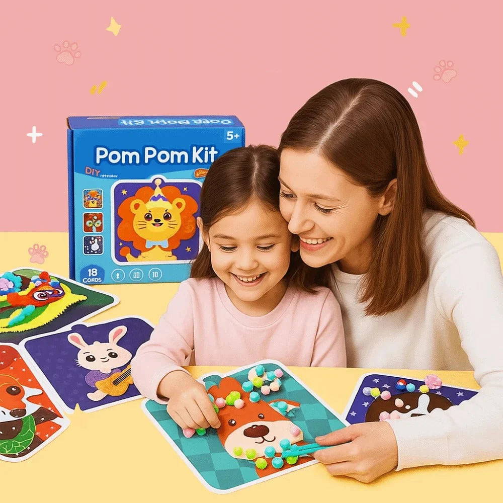 Pompon Knutselset I creatief bezig zonder lijm of rommel