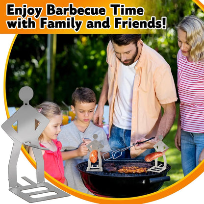 Roestvrijstalen barbecue-worstenhouder