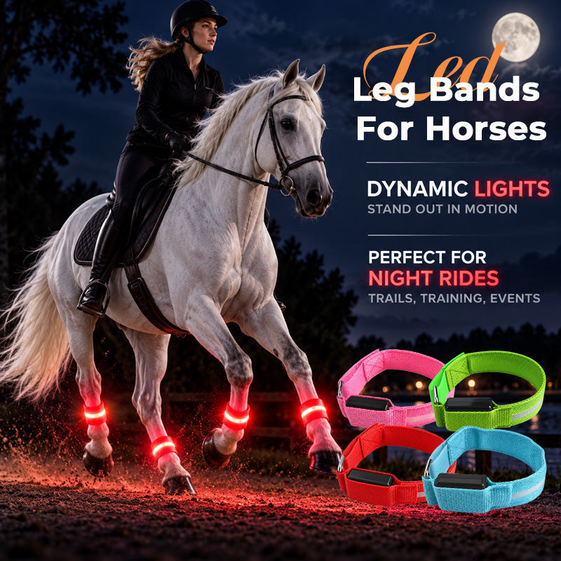 🐎LED-beenkousen voor paarden | Verlichte beenkousen met hoge zichtbaarheid voor nachtelijke ritten