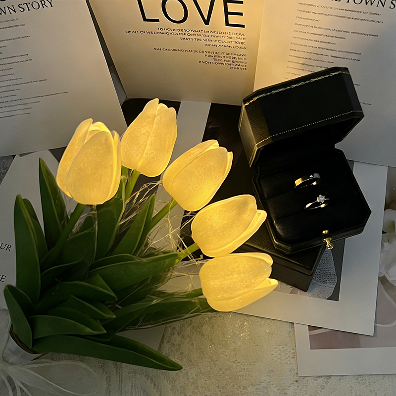 Eeuwige Tulpenboeket Lamp 🌷 — Verlicht je ruimte met tijdloze romantiek