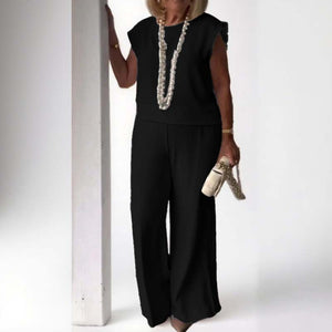 Elegant retro mouwloos tweedelig pak