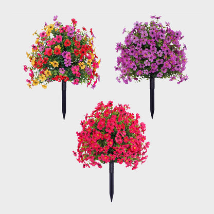 Kunstmatige Eucalyptus en Viooltjes Grondstekers Bloemdecorati