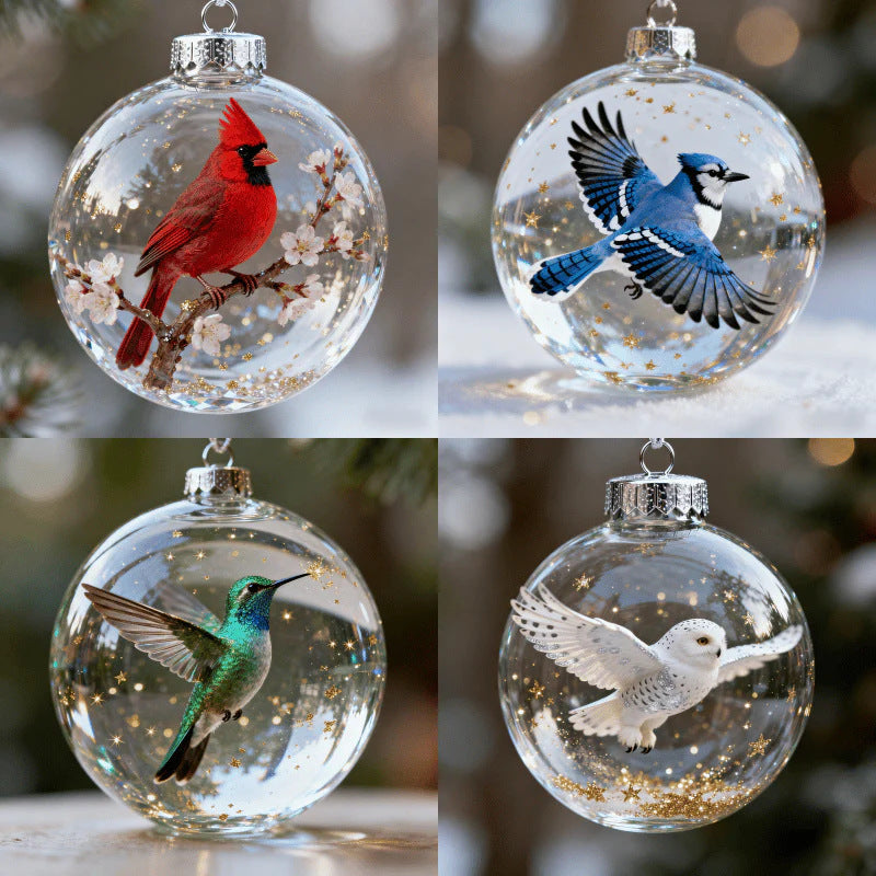 🔥🔥Laatste dag 49% korting - 2026 Wildlife Wonders Collection Kristallen Glazen Ornament