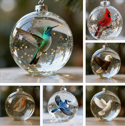 🔥🔥Laatste dag 49% korting - 2026 Wildlife Wonders Collection Kristallen Glazen Ornament