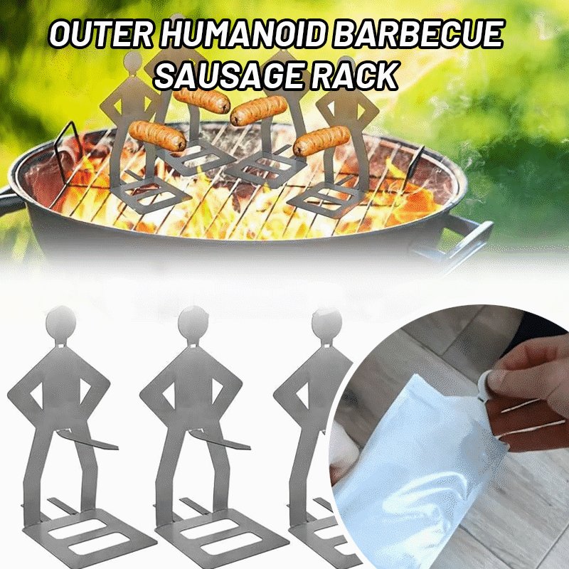 Roestvrijstalen barbecue-worstenhouder