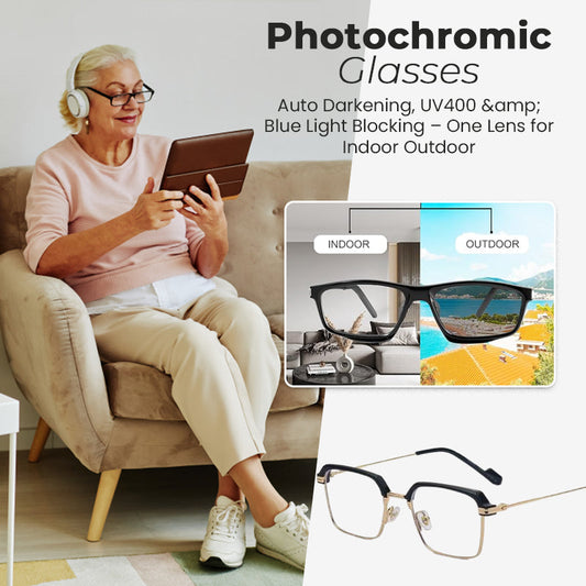 👓Fotochromatische bril – automatisch verduisterend, UV400, blauwlichtfilter