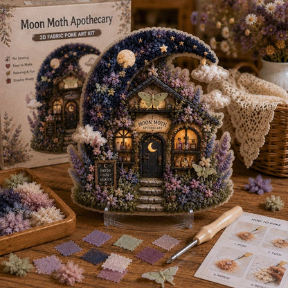 🔥 Laatste dag: 49% korting - ✨ “Whimsical Village”-set voor 3D-kunst met stof (Poke Art-techniek)