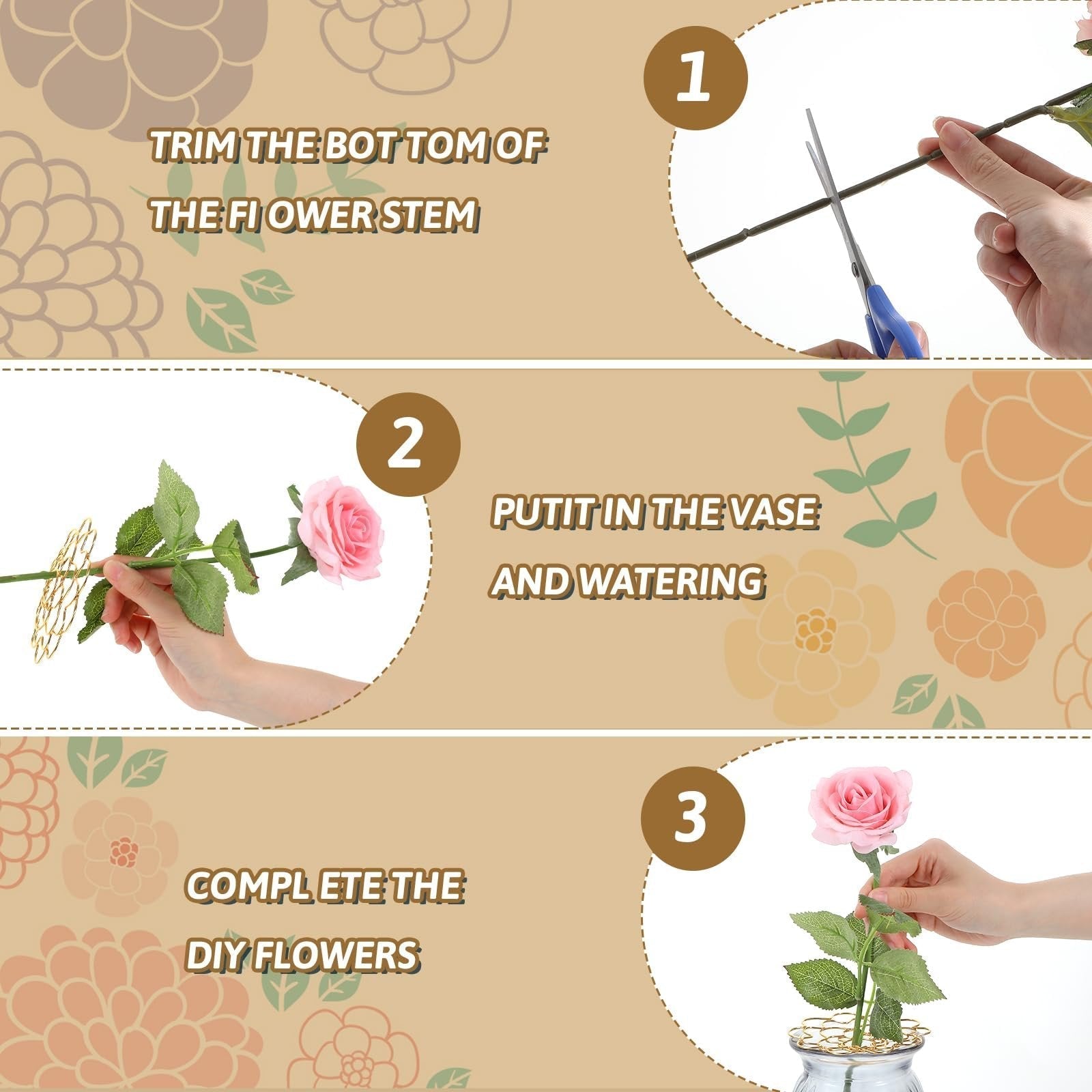 🌸 Roestvrijstalen bloemenrek organizer ♻️