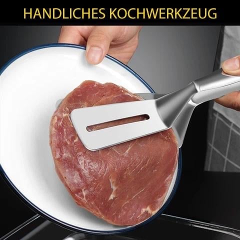 🔥 Multifunctionele RVS Kooktang – Spatel en Tang in Één! 🍔✨