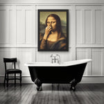 Afbeelding in Gallery-weergave laden, Artistieke decoratie die de Mona Lisa imiteert, leuke vintage decoratie voor de badkamer
