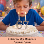 Afbeelding in Gallery-weergave laden, Digitale set kaarsenstandaards voor een verjaardagstaart
