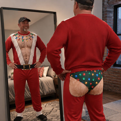 Grappige kerstverlichting-broek 🎄