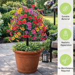 Afbeelding in Gallery-weergave laden, Kunstmatige Eucalyptus en Viooltjes Grondstekers Bloemdecorati
