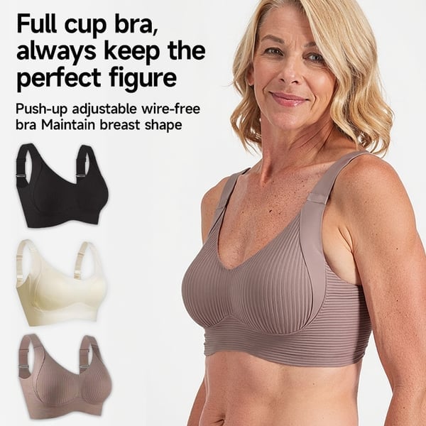 ⏳ Tijdelijke wekelijkse aanbiedingen🎁Geribbelde push-up bh met verstelbare beugel voor vrouwen