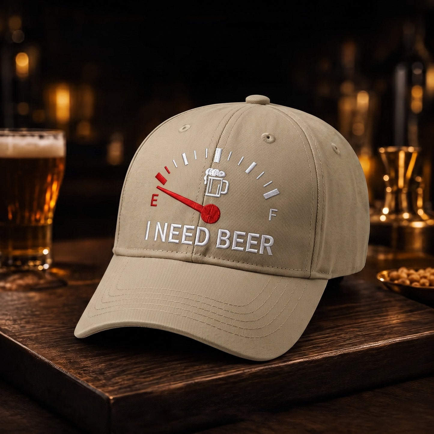 🔥LAATSTE DAG 50% KORTING - 🍺 ‘I NEED BEER’ geborduurde baseballpet – Unisex herdenkingspet🧢