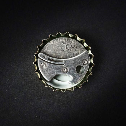 Compacte flesopener van titanium & EDC-snijder