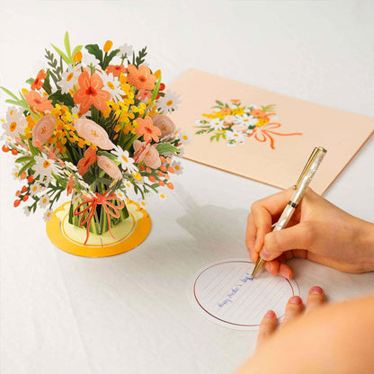 💐 Pop-up Valentijnskaart met wilde bloemen