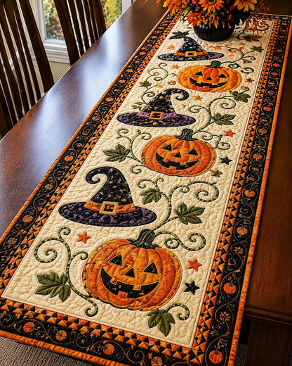 🎃 Halloween Quilted Table Runner – Cozy Fall Decor in Seconds