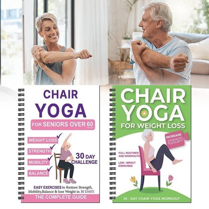 De complete gids voor stoelyoga voor 60-plussers: meer dan 40 eenvoudige oefeningen met lichte weerstand om kracht, beweeglijkheid en evenwicht terug te krijgen en gewicht te verliezen