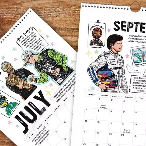 🏎️📅F1 Scrapbook Race Calendar 2026 — De ultieme wandkalender voor racefans