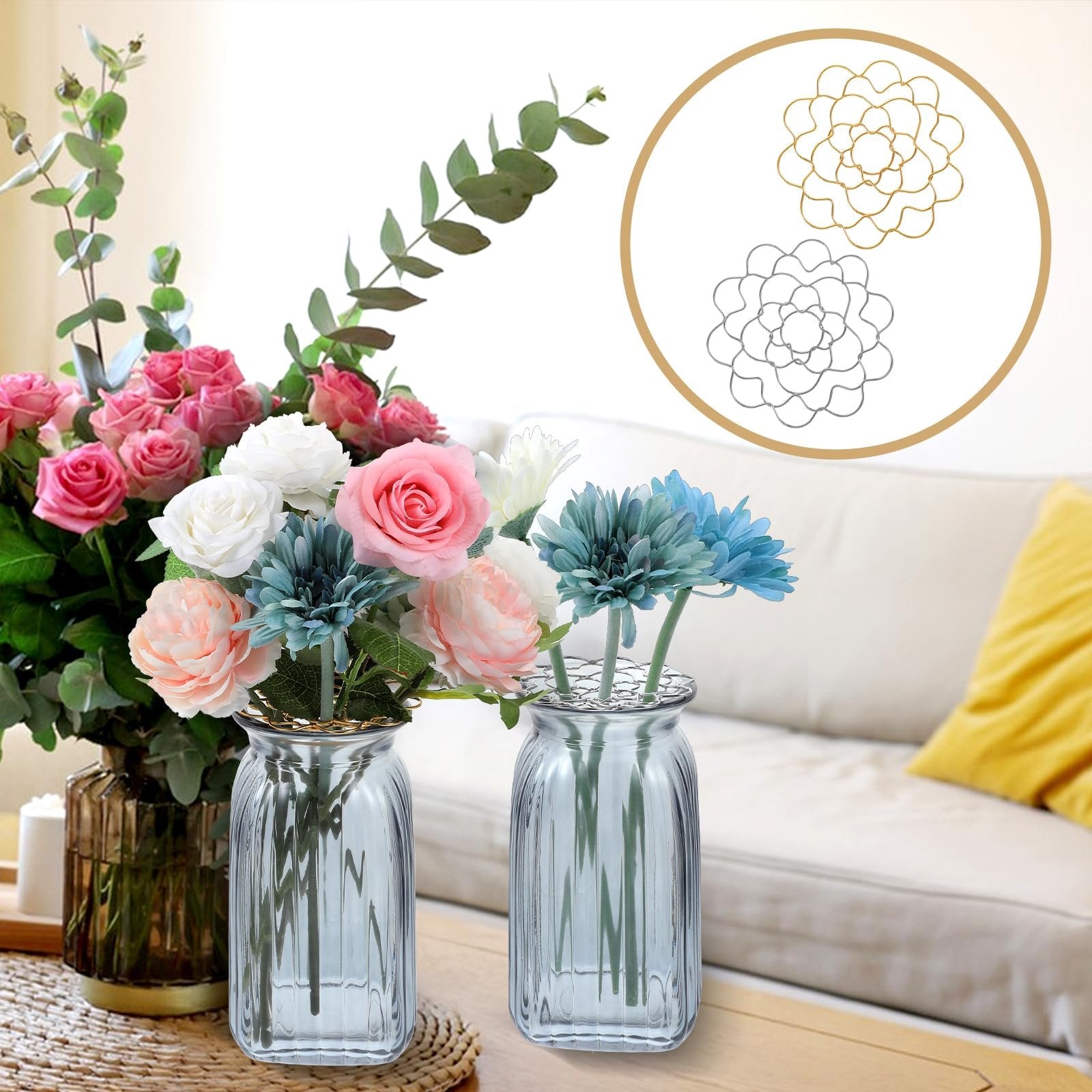 🌸 Roestvrijstalen bloemenrek organizer ♻️