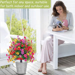 Afbeelding in Gallery-weergave laden, Kunstmatige Eucalyptus en Viooltjes Grondstekers Bloemdecorati
