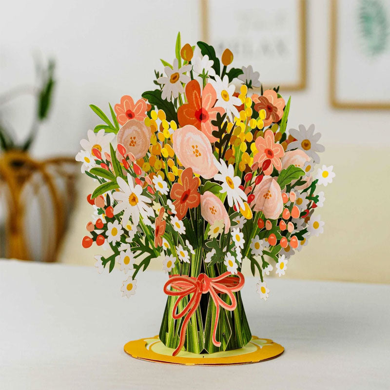 💐 Pop-up Valentijnskaart met wilde bloemen