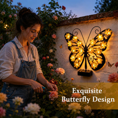 🦋 Tuinlamp met vlindermotief op zonne-energie