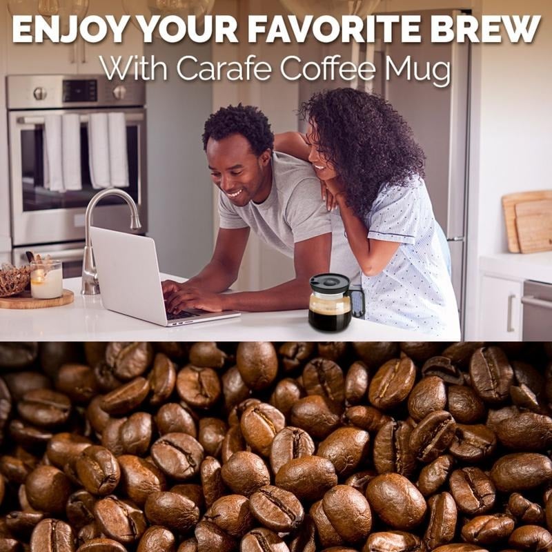 💕49% KORTING💖☕ 16 Oz Glazen Koffiemok – Koffiepot Stijl