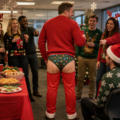 Grappige kerstverlichting-broek 🎄