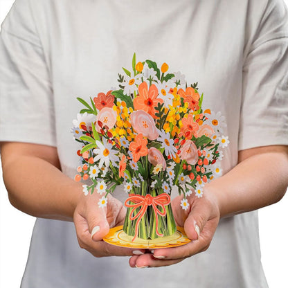 💐 Pop-up Valentijnskaart met wilde bloemen