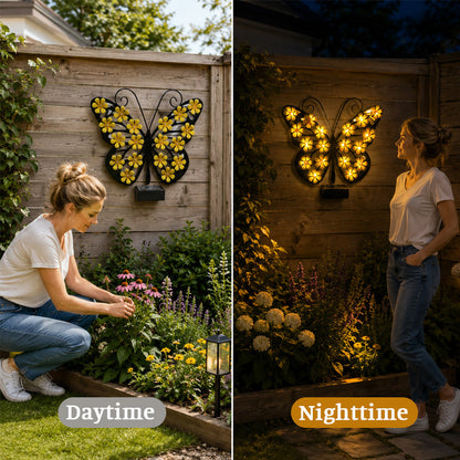 🦋 Tuinlamp met vlindermotief op zonne-energie