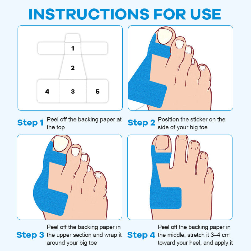 Voorgesneden kinesiologietape voor hallux valgus