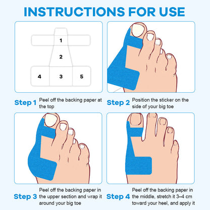 Voorgesneden kinesiologietape voor hallux valgus