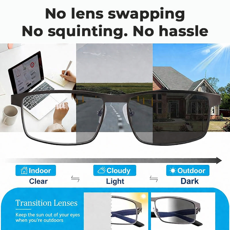 👓Fotochromatische bril – automatisch verduisterend, UV400, blauwlichtfilter