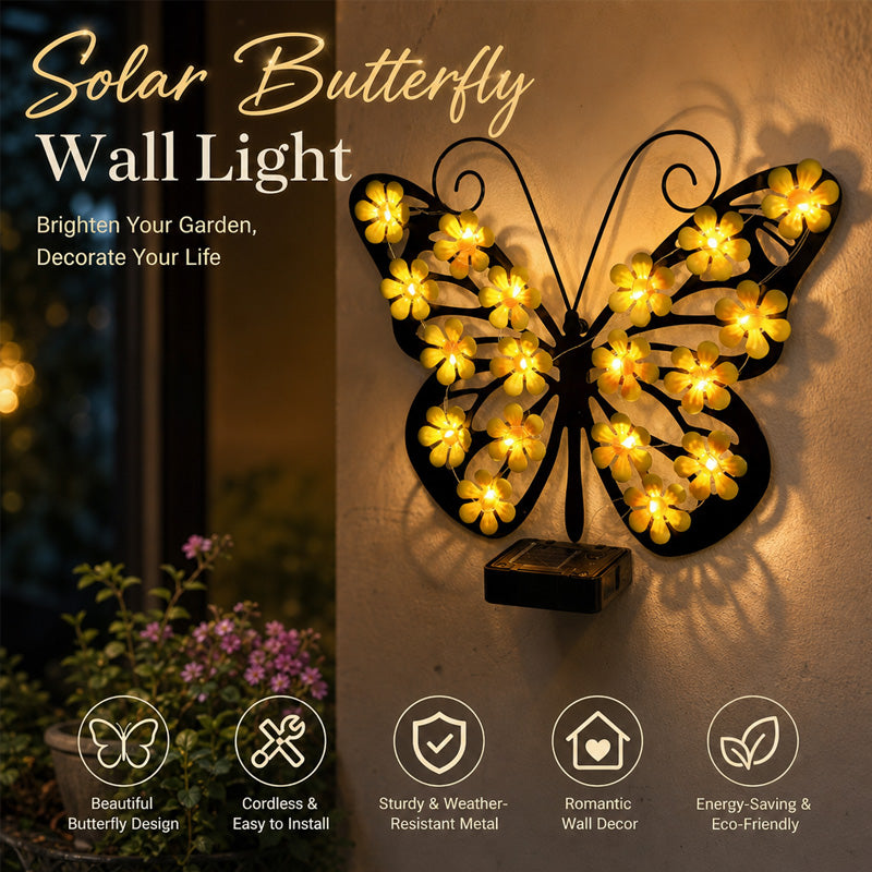 🦋 Tuinlamp met vlindermotief op zonne-energie
