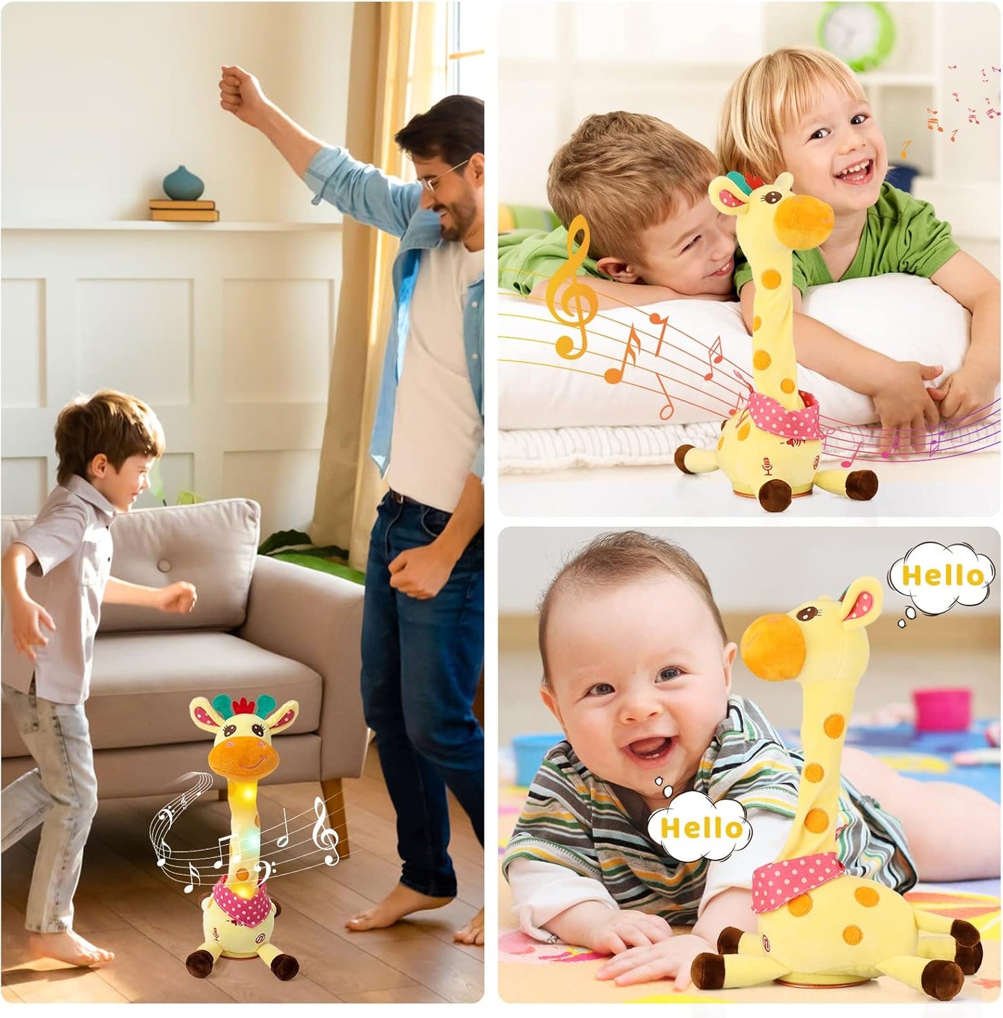 🎉 De bestverkochte muzikale giraffenknuffel – zingt, danst en herhaalt wat je zegt! 🦒🎵🗣️