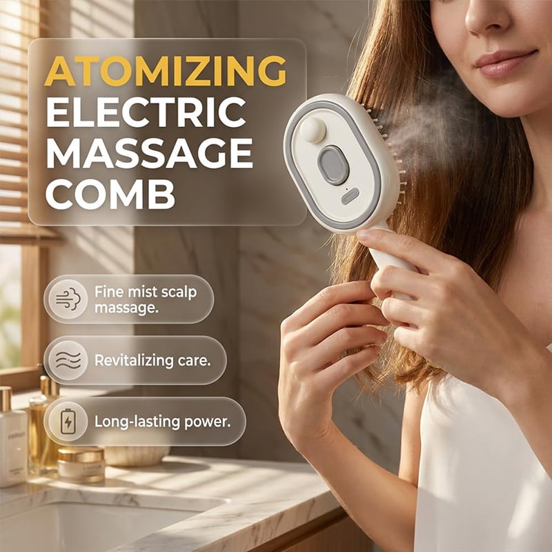 🔥 Elektrische stoommassage-haarverzorgingsborstel 202
