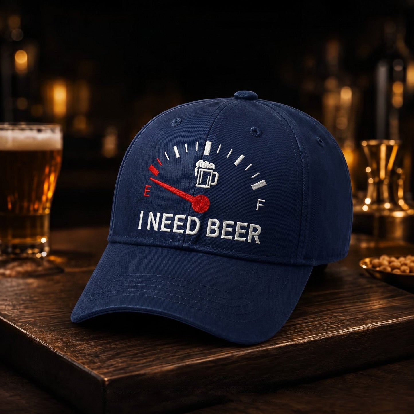 🔥LAATSTE DAG 50% KORTING - 🍺 ‘I NEED BEER’ geborduurde baseballpet – Unisex herdenkingspet🧢
