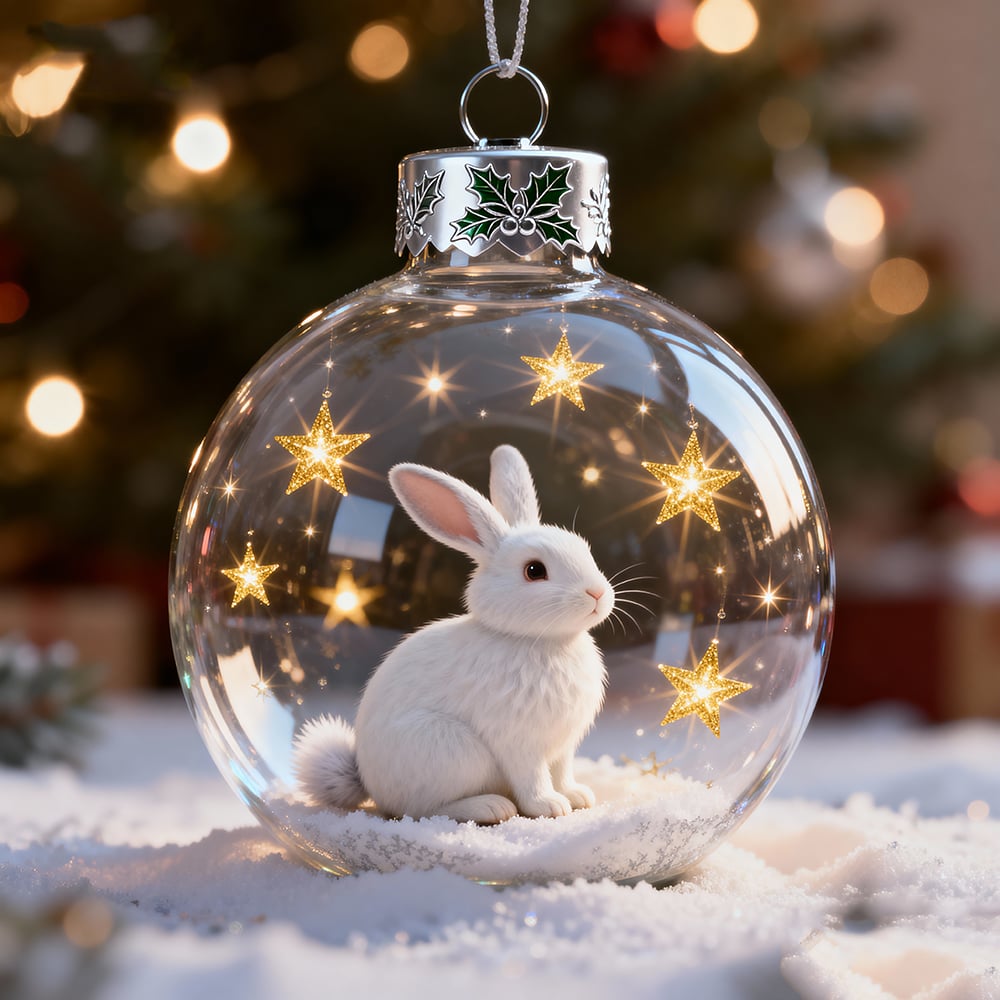 🔥🔥Laatste dag 49% korting - 2026 Wildlife Wonders Collection Kristallen Glazen Ornament