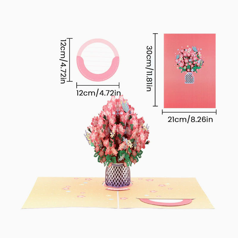 💐 Pop-up Valentijnskaart met wilde bloemen