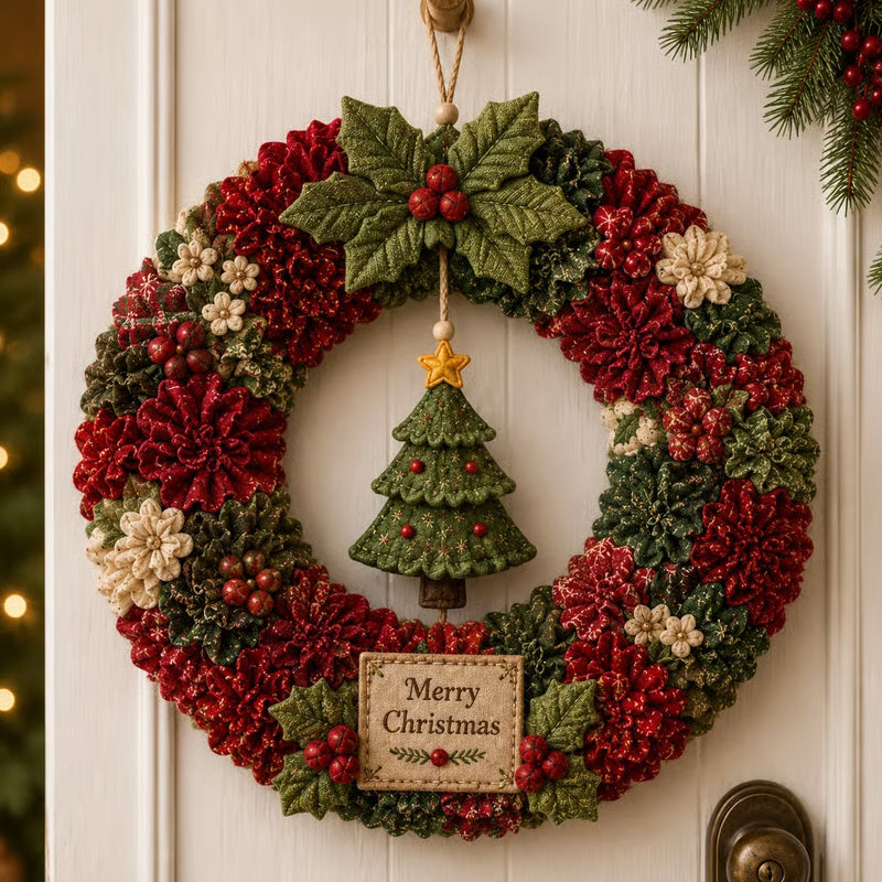 🏆Tijdelijke aanbieding: 49% KORTING🎁🎄 DIY-set voor een 3D-krans van stof