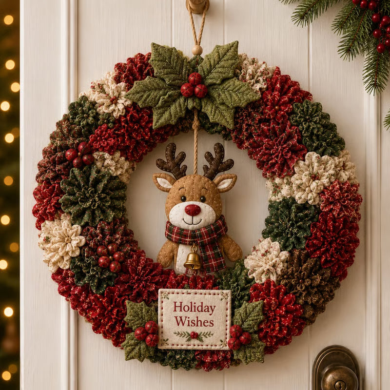 🏆Tijdelijke aanbieding: 49% KORTING🎁🎄 DIY-set voor een 3D-krans van stof