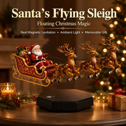🎅 De vliegende slee van de kerstman — Kerstdisplay met magnetische levitatie ✨