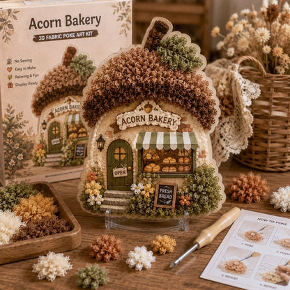 🔥 Laatste dag: 49% korting - ✨ “Whimsical Village”-set voor 3D-kunst met stof (Poke Art-techniek)