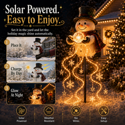 🎄49% KORTING🎄 Snowman Magic Fountain™ – LED-kerstverlichting voor in de tuin met vallende sneeuwvlokken❄️