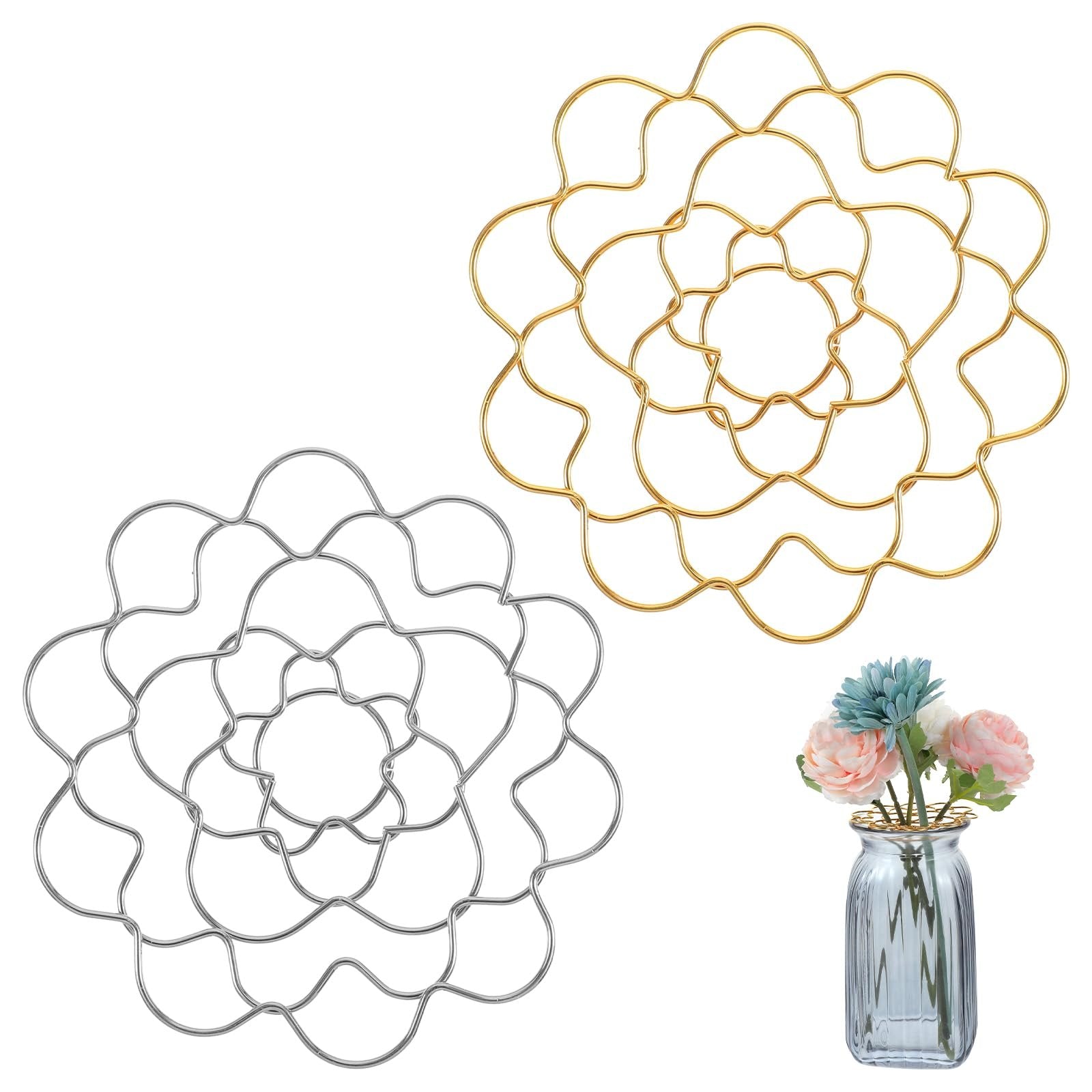 🌸 Roestvrijstalen bloemenrek organizer ♻️