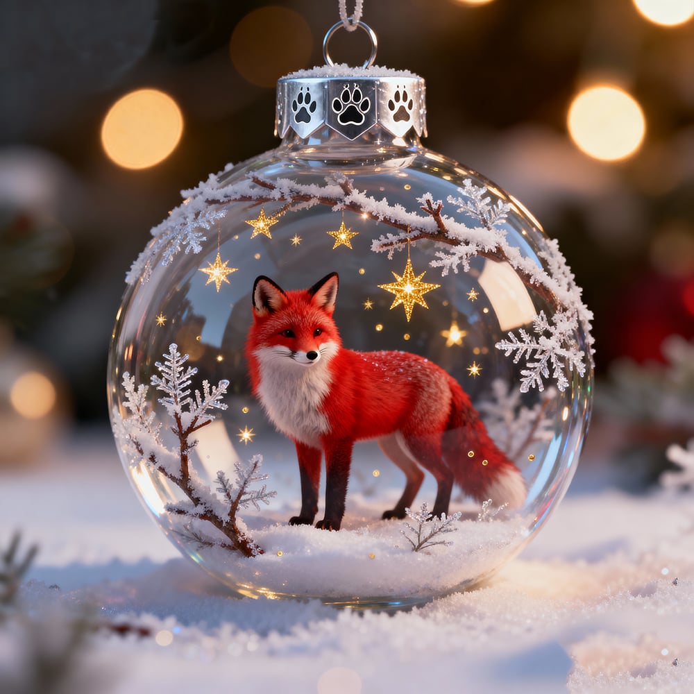 🔥🔥Laatste dag 49% korting - 2026 Wildlife Wonders Collection Kristallen Glazen Ornament
