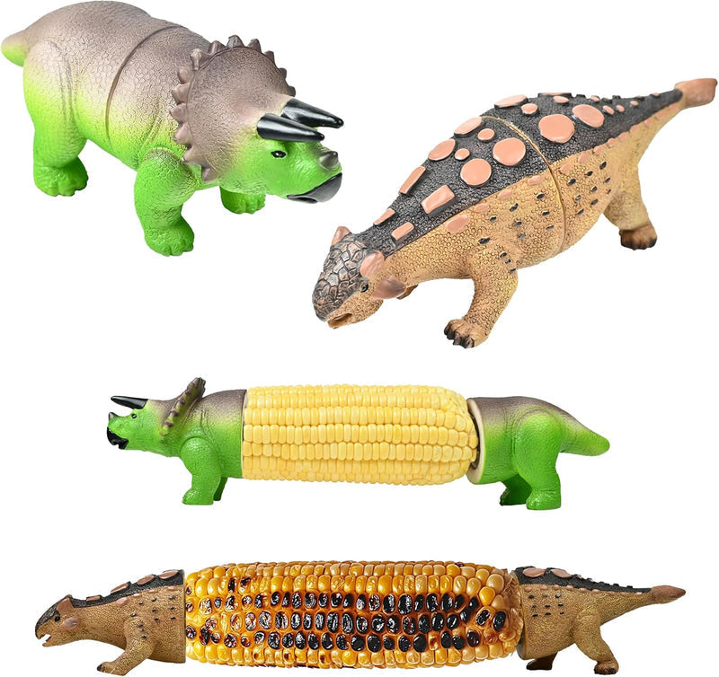 🦕⭐Nieuw in 2026⭐ Dinosaurus maïskolfhouders - Grappige maïskolfhouder voor kinderen en volwassenen met roestvrijstalen pinnen
